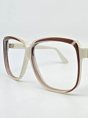 Givenchy by Universal Soleil 308 White Brown Oversized Sunglasses Frame France